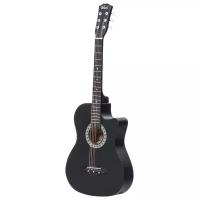 Акустическая гитара матовая, черная. Размер 7/8 (38 дюймов) Belucci BC3820 BK, анкер