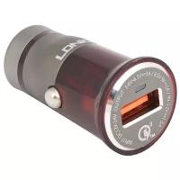 Автомобильное зарядное устройство LDNIO C304Q + USB Type-C, серый/красный