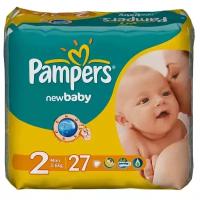 Pampers подгузники New Baby 2 (3-6 кг), 27 шт