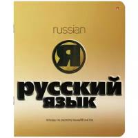 Альт Тетрадь предметная Золото Русский язык 7-48-992/10, линейка, 48 л., 20 шт., золото