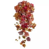 Искусственное ампельное растение "Виноградный куст Velvet микс" без плодов 75 см, цвет: темно-красный