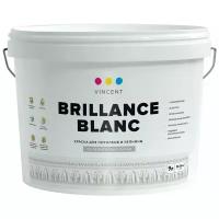 Краска акриловая VINCENT Brillance Blanc глубокоматовая белый 9 л