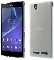 Накладка силиконовая для Sony Xperia T2 Ultra прозрачно-белая