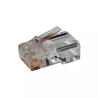 Разъем Hyperline RJ-45 (PLUG-8P8C-U-C5-100), 100 шт., прозрачный