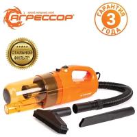 AGR160STEEL агрессор AGR-160 STEEL_пылесос! Агрессор 12V, 100W, cyclonic action, 4м шнур, 3 насадки, фильтр из нерж. стали