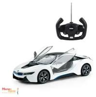 Машина р у 1:14 BMW i8, цвет белый матовый, двери открываются в ручную 71070W