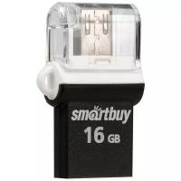 Флеш-накопитель USB 2.0 Smartbuy 16GB OTG POKO series Black (SB16GBPO-K)