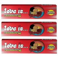 Конфеты Love is со вкусом Кола Лимон (3 шт. по 25 гр