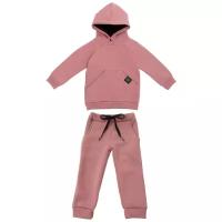 Костюм детский Amarobaby Mono ( худи и брюки), футер 360гр с начесом, коричневый, размер 92