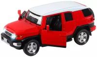 Машинка металлическая Автопанорама 1:32, Toyota FJ Cruiser, красный, инерция, свет, звук (JB1251289)