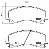 Колодки дисковые передние для isuzu d-max 2.5d/td/3.0d 07 Nisshinbo NP4005