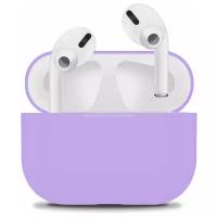 Силиконовый чехол для Apple AirPods Pro ультратонкий Premium /Защитный кейс для беспроводных наушников Эпл Аирподс Про (Purple)