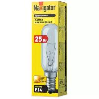 Лампа накаливания Е14 Navigator 61 205 NI-T25L-25-230-E14-CL