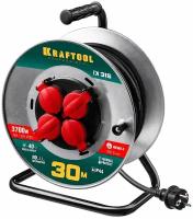 Удлинитель на катушке KRAFTOOL КГ-315 30 м 3700Вт 4 гнезда IP44 КГ 3х1.5 мм² 55085-30