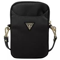 Сумка Guess Nylon phone bag with Triangle metal logo для смартфонов, черная