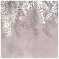 Фотообои на стену флизелиновые "Пальмовые листья розовые №2" 270X270 см (ШxВ)