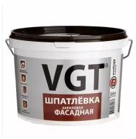 VGT шпатлевка фасадная акриловая, водостойкая, малоусадочная (3,6кг)