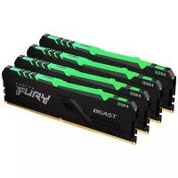 Оперативная память для компьютера Kingston FURY Beast RGB DIMM 64Gb DDR4 3600MHz KF436C18BBAK4/64