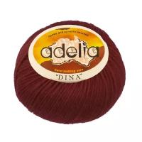 Пряжа Adelia Dina, 100% шерсть, 10*50 г, 100 м+-5 м, №26, бордовый