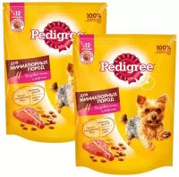 PEDIGREE для взрослых собак миниатюрных пород с говядиной (1,2 + 1,2 кг)