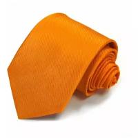 Стильный оранжевый однотонный галстук 810774