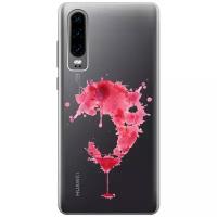 Силиконовый чехол с принтом Cocktail Splash для Huawei P30 / Хуавей П30