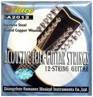 Комплект струн для 12-струнной гитары медь, A2012, Alice