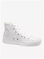 Кожаные кеды Converse (конверс) Chuck Taylor All Star 1T406 белые (41)