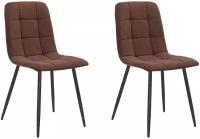 Комплект стульев Leset Скай, металл черный/велюр ULTRA CHOCOLATE шоколад, 2 шт