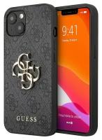 Чехол Guess 4G Big metal logo Hard для iPhone 13, серый