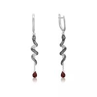 PLATINA jewelry Серьги из серебра 925 пробы с гранатом 02-4665-00-204-0200-68