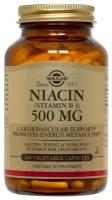 Отдельные витамины Solgar Niacin 500 mg (100 веганских капсул)