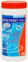 Маркопул Кемиклс, мультиэкт "5 в 1", 1кг банка, таблетки 200г, комплексное средство для обеззараживания и очистки воды, уп.12