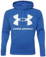 Худи Under Armour Rival Fleece Big Logo, размер LG, белый, синий