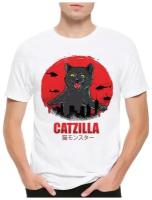 Футболка Dreamshirts Studio Котик Годзилла / Котзилла / Godzilla / Мужская Белая XS