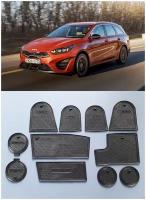 Коврики в ниши салона KIA Ceed Киа Сид 2018-2020 (черный)