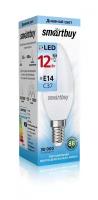 Светодиодная лампа (LED) SmartBuy C37 12W/4000/E14