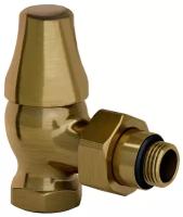 Угловой запорный клапанSR Rubinetterie для радиатора "ретро", 1/2, цвет бронза, 0341-1500Z000