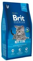 Brit Premium Cat Kitten для котят, беременных и кормящих кошек Курица, 8 кг