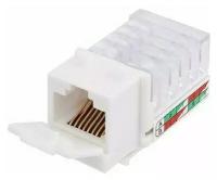 Модуль Keystone Jack RJ-45 категория 6 неэкранированный NIKOMAX NMC-KJUE2-WT