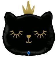 Воздушный шар, Весёлая затея, Голова кошки чёрная в короне