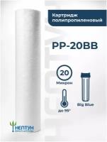 Картридж из вспененного полипропилена PP-20BB 20 мкм (ЭФГ 112/508, ПП-20ББ) фильтр полипропиленовый грубой очистки, механика для Гейзер,Барьер,Аквафор