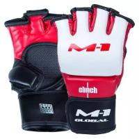 Перчатки для смешанных единоборств Clinch M1 Global Gloves бело-красно-черные (размер L/XL) C622