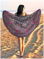 Парео и Пляжный коврик "Ориентальная мандала", трикотаж 150 см