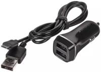 Азу 2Usb 2.4A + Кабель Microusb 1.2М, Черный Noname арт. 2226