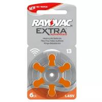 Батарейка RAYOVAC Extra ZA13, 6 шт