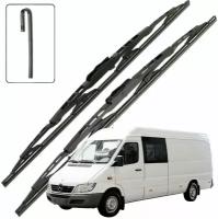 Дворники Mercedes-Benz Sprinter Classic (1) W909 Мерседес-Бенц Спринтер Классик В909 фургон 2013 2014 2015 2016 2017 2018 каркасные 600-530 2шт