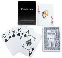 Карты игральные пластиковые "Poker club", 300 мкм, синяя рубашка