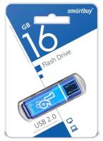 Флеш-накопитель USB 2.0 Smartbuy 16GB Glossy series Blue (SB16GBGS-B)