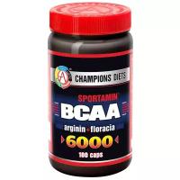 Аминокислотный комплекс для спортсменов BCAA 6000 спортамин 180 капс.(144г)